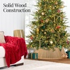 image:imageBest Choice Products 36in Christmas Tree Collar Solid Wood Slatted Tree Skirt Holiday Accessory for Home  ChestnutNatural