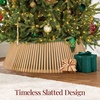 image:imageBest Choice Products 36in Christmas Tree Collar Solid Wood Slatted Tree Skirt Holiday Accessory for Home  ChestnutNatural