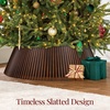 image:imageBest Choice Products 36in Christmas Tree Collar Solid Wood Slatted Tree Skirt Holiday Accessory for Home  ChestnutWalnut