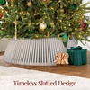 image:imageBest Choice Products 36in Christmas Tree Collar Solid Wood Slatted Tree Skirt Holiday Accessory for Home  ChestnutWhite