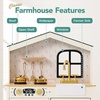 image:imageBest Choice Products Farmhouse Wooden Play Kitchen for Kids Ages 3 PinkCream