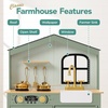 image:imageBest Choice Products Farmhouse Wooden Play Kitchen for Kids Ages 3 PinkGreen