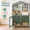 image:imageBest Choice Products Farmhouse Wooden Play Kitchen for Kids Ages 3 PinkGreen
