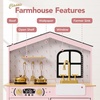image:imageBest Choice Products Farmhouse Wooden Play Kitchen for Kids Ages 3 PinkPink