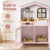 image:imageBest Choice Products Farmhouse Wooden Play Kitchen for Kids Ages 3 PinkPink