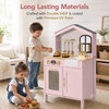 image:imageBest Choice Products Farmhouse Wooden Play Kitchen for Kids Ages 3 PinkPink