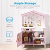 image:imageBest Choice Products Farmhouse Wooden Play Kitchen for Kids Ages 3 PinkRose