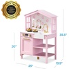 image:imageBest Choice Products Farmhouse Wooden Play Kitchen for Kids Ages 3 PinkRose