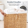 image:imageBest Choice Products Large Double Laundry Hamper WRolling Wheels Natural Handwoven Hyacinth Open Laundry Basket W 2 Compartments Washable Liner amp Handles Portable 32 Gallon 120L  NaturalNatural