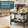 image:imageBest Choice Products Wooden Kids Workbench with BatteryPowered Drill amp Tool Set Construction Toy for Toddlers Ages 35 Pretend Play Workshop with Chalkboard Storage Pegboard amp Accessories