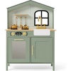image:imageBest Choice Products Farmhouse Wooden Play Kitchen for Kids Ages 3 PinkGreen