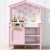 image:imageBest Choice Products Farmhouse Wooden Play Kitchen for Kids Ages 3 PinkRose