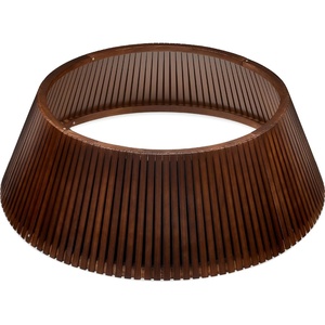 image:imageBest Choice Products 36in Christmas Tree Collar Solid Wood Slatted Tree Skirt Holiday Accessory for Home  ChestnutWalnut