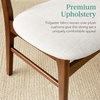 image:imageBest Choice Products 6Piece Wooden Dining Set MidCentury Modern Table amp Upholstered Chair Set wBench Seat Rubberwood Legs  WalnutCreamWalnutCream
