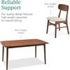 image:imageBest Choice Products 6Piece Wooden Dining Set MidCentury Modern Table amp Upholstered Chair Set wBench Seat Rubberwood Legs  WalnutCreamWalnutCream