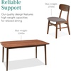 image:imageBest Choice Products 6Piece Wooden Dining Set MidCentury Modern Table amp Upholstered Chair Set wBench Seat Rubberwood Legs  WalnutCreamWalnutGray