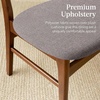 image:imageBest Choice Products 6Piece Wooden Dining Set MidCentury Modern Table amp Upholstered Chair Set wBench Seat Rubberwood Legs  WalnutCreamWalnutGray