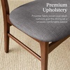 image:imageBest Choice Products 6Piece Wooden Dining Set MidCentury Modern Table amp Upholstered Chair Set wBench Seat Rubberwood Legs  WalnutCreamWalnutGray