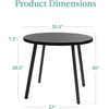 image:imageBest Choice Products Round Dining Table wSteel Legs  BlackBlack