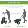 image:imageBest Choice Products DualWheel Home Utility Yard Wheelbarrow Garden Cart wBuiltin Stand for Lawn Gardening Construction  Dark GrayDark Gray