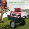 image:imageBest Choice Products DualWheel Home Utility Yard Wheelbarrow Garden Cart wBuiltin Stand for Lawn Gardening Construction  Dark GrayGreen