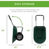 image:imageBest Choice Products DualWheel Home Utility Yard Wheelbarrow Garden Cart wBuiltin Stand for Lawn Gardening Construction  Dark GrayGreen