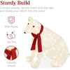 image:imageBest Choice Products 32in 2Piece Lighted Polar Bear Family Large AllWeather PreLit Outdoor Christmas Dcor for Front Yard Lawn w 145 PreStrung LED Lights Zip Ties Ground Stakes  RedWhite