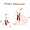 image:imageBest Choice Products 32in 2Piece Lighted Polar Bear Family Large AllWeather PreLit Outdoor Christmas Dcor for Front Yard Lawn w 145 PreStrung LED Lights Zip Ties Ground Stakes  RedWhite