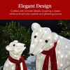 image:imageBest Choice Products 32in 2Piece Lighted Polar Bear Family Large AllWeather PreLit Outdoor Christmas Dcor for Front Yard Lawn w 145 PreStrung LED Lights Zip Ties Ground Stakes  RedWhite