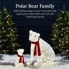 image:imageBest Choice Products 32in 2Piece Lighted Polar Bear Family Large AllWeather PreLit Outdoor Christmas Dcor for Front Yard Lawn w 145 PreStrung LED Lights Zip Ties Ground Stakes  RedWhite