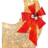 image:imageBest Choice Products 5ft 3D PreLit Gold Glitter Christmas Reindeer Buck Holiday Yard Decoration w 150 LED Lights Red Bow Stakes amp Zip Ties