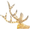 image:imageBest Choice Products 5ft 3D PreLit Gold Glitter Christmas Reindeer Buck Holiday Yard Decoration w 150 LED Lights Red Bow Stakes amp Zip Ties