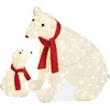 image:imageBest Choice Products 32in 2Piece Lighted Polar Bear Family Large AllWeather PreLit Outdoor Christmas Dcor for Front Yard Lawn w 145 PreStrung LED Lights Zip Ties Ground Stakes  RedWhite
