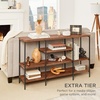 image:imageBest Choice Products Large Console Table 4Tier 55in Rustic Industrial Sofa Table Storage for Living Room Entryway Foyer Hallway wEVA NonScratch Feet Steel Frame  GrayBrown