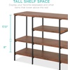 image:imageBest Choice Products Large Console Table 4Tier 55in Rustic Industrial Sofa Table Storage for Living Room Entryway Foyer Hallway wEVA NonScratch Feet Steel Frame  GrayBrown