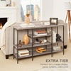 image:imageBest Choice Products Large Console Table 4Tier 55in Rustic Industrial Sofa Table Storage for Living Room Entryway Foyer Hallway wEVA NonScratch Feet Steel Frame  GrayGrey