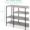 image:imageBest Choice Products Large Console Table 4Tier 55in Rustic Industrial Sofa Table Storage for Living Room Entryway Foyer Hallway wEVA NonScratch Feet Steel Frame  GrayGrey