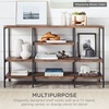 image:imageBest Choice Products Large Console Table 4Tier 55in Rustic Industrial Sofa Table Storage for Living Room Entryway Foyer Hallway wEVA NonScratch Feet Steel Frame  GrayBrown