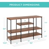 image:imageBest Choice Products Large Console Table 4Tier 55in Rustic Industrial Sofa Table Storage for Living Room Entryway Foyer Hallway wEVA NonScratch Feet Steel Frame  GrayBrown