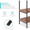 image:imageBest Choice Products Large Console Table 4Tier 55in Rustic Industrial Sofa Table Storage for Living Room Entryway Foyer Hallway wEVA NonScratch Feet Steel Frame  GrayBrown