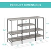 image:imageBest Choice Products Large Console Table 4Tier 55in Rustic Industrial Sofa Table Storage for Living Room Entryway Foyer Hallway wEVA NonScratch Feet Steel Frame  GrayGrey