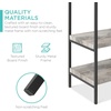 image:imageBest Choice Products Large Console Table 4Tier 55in Rustic Industrial Sofa Table Storage for Living Room Entryway Foyer Hallway wEVA NonScratch Feet Steel Frame  GrayGrey